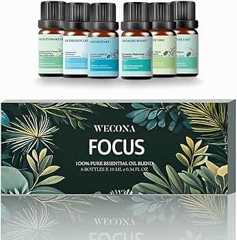 Amazon.com: Focus Essential Oil Set – 6x10ml Essential Oils for